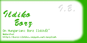 ildiko borz business card